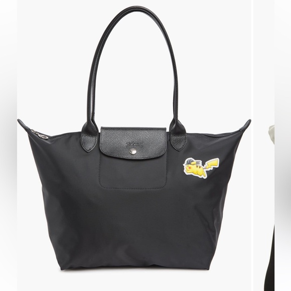 Longchamp Handbags - Longchamp Pokemon Pikachu Le Pliage Large Shoulder Tote black nwot